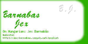 barnabas jex business card